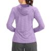 imageWomens UPF 50 Sun Protection Shirt Long Sleeve Lightweight Hoodie UV Shirts for Women Hiking Fishing OutdoorLight Purple