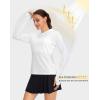 imageWomens UPF 50 Sun Protection Shirt Long Sleeve Lightweight Hoodie UV Shirts for Women Hiking Fishing OutdoorWhite