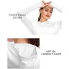 imageWomens UPF 50 Sun Protection Shirt Long Sleeve Lightweight Hoodie UV Shirts for Women Hiking Fishing OutdoorWhite