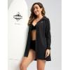 imageWomens UPF 50 Swim Cover Up Sun Protection Hoodie Long Jacket SPF Lightweight Beach Cover Ups for WomenBlack