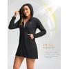 imageWomens UPF 50 Swim Cover Up Sun Protection Hoodie Long Jacket SPF Lightweight Beach Cover Ups for WomenBlack