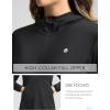 imageWomens UPF 50 Swim Cover Up Sun Protection Hoodie Long Jacket SPF Lightweight Beach Cover Ups for WomenBlack