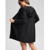 imageWomens UPF 50 Swim Cover Up Sun Protection Hoodie Long Jacket SPF Lightweight Beach Cover Ups for WomenBlack