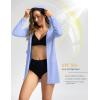 imageWomens UPF 50 Swim Cover Up Sun Protection Hoodie Long Jacket SPF Lightweight Beach Cover Ups for WomenFog Blue