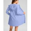 imageWomens UPF 50 Swim Cover Up Sun Protection Hoodie Long Jacket SPF Lightweight Beach Cover Ups for WomenFog Blue