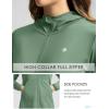 imageWomens UPF 50 Swim Cover Up Sun Protection Hoodie Long Jacket SPF Lightweight Beach Cover Ups for WomenGreen