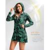 imageWomens UPF 50 Swim Cover Up Sun Protection Hoodie Long Jacket SPF Lightweight Beach Cover Ups for WomenLeaf