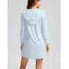 imageWomens UPF 50 Swim Cover Up Sun Protection Hoodie Long Jacket SPF Lightweight Beach Cover Ups for WomenLight Blue