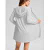 imageWomens UPF 50 Swim Cover Up Sun Protection Hoodie Long Jacket SPF Lightweight Beach Cover Ups for WomenLight Grey
