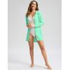 imageWomens UPF 50 Swim Cover Up Sun Protection Hoodie Long Jacket SPF Lightweight Beach Cover Ups for WomenMint Green