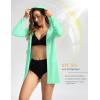 imageWomens UPF 50 Swim Cover Up Sun Protection Hoodie Long Jacket SPF Lightweight Beach Cover Ups for WomenMint Green