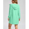 imageWomens UPF 50 Swim Cover Up Sun Protection Hoodie Long Jacket SPF Lightweight Beach Cover Ups for WomenMint Green