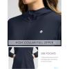 imageWomens UPF 50 Swim Cover Up Sun Protection Hoodie Long Jacket SPF Lightweight Beach Cover Ups for WomenNavy