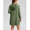 imageWomens UPF 50 Swim Cover Up Sun Protection Hoodie Long Jacket SPF Lightweight Beach Cover Ups for WomenOlive