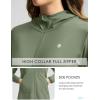 imageWomens UPF 50 Swim Cover Up Sun Protection Hoodie Long Jacket SPF Lightweight Beach Cover Ups for WomenOlive