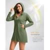 imageWomens UPF 50 Swim Cover Up Sun Protection Hoodie Long Jacket SPF Lightweight Beach Cover Ups for WomenOlive