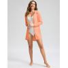 imageWomens UPF 50 Swim Cover Up Sun Protection Hoodie Long Jacket SPF Lightweight Beach Cover Ups for WomenOrange