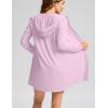 imageWomens UPF 50 Swim Cover Up Sun Protection Hoodie Long Jacket SPF Lightweight Beach Cover Ups for WomenPink