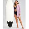 imageWomens UPF 50 Swim Cover Up Sun Protection Hoodie Long Jacket SPF Lightweight Beach Cover Ups for WomenPink