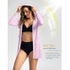 imageWomens UPF 50 Swim Cover Up Sun Protection Hoodie Long Jacket SPF Lightweight Beach Cover Ups for WomenPink