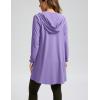 imageWomens UPF 50 Swim Cover Up Sun Protection Hoodie Long Jacket SPF Lightweight Beach Cover Ups for WomenPurple