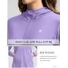 imageWomens UPF 50 Swim Cover Up Sun Protection Hoodie Long Jacket SPF Lightweight Beach Cover Ups for WomenPurple
