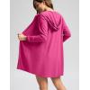 imageWomens UPF 50 Swim Cover Up Sun Protection Hoodie Long Jacket SPF Lightweight Beach Cover Ups for WomenRose