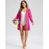 imageWomens UPF 50 Swim Cover Up Sun Protection Hoodie Long Jacket SPF Lightweight Beach Cover Ups for WomenRose