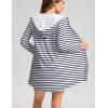 imageWomens UPF 50 Swim Cover Up Sun Protection Hoodie Long Jacket SPF Lightweight Beach Cover Ups for WomenSea Stripe