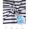 imageWomens UPF 50 Swim Cover Up Sun Protection Hoodie Long Jacket SPF Lightweight Beach Cover Ups for WomenSea Stripe