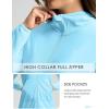 imageWomens UPF 50 Swim Cover Up Sun Protection Hoodie Long Jacket SPF Lightweight Beach Cover Ups for WomenSky Blue