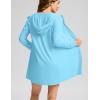 imageWomens UPF 50 Swim Cover Up Sun Protection Hoodie Long Jacket SPF Lightweight Beach Cover Ups for WomenSky Blue
