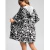 imageWomens UPF 50 Swim Cover Up Sun Protection Hoodie Long Jacket SPF Lightweight Beach Cover Ups for WomenWhite Flower