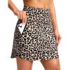 imageG Gradual 18quot Golf Skirts for Women Zipper Pockets Knee Length Skort with Shorts Underneath High Waist Tennis PickleballLeopard