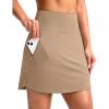 imageG Gradual 18quot Golf Skirts for Women Zipper Pockets Knee Length Skort with Shorts Underneath High Waist Tennis PickleballLight Khaki