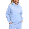imageG Gradual Hoodies for Women Oversized Fleece Sweatshirt with Pocket Loose Fit Casual Athletic Workout PulloverLight Purple