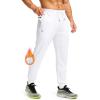 imageG Gradual Mens Fleece Joggers with Zipper Pockets Winter Warm Pants Water Resistant Athletic Workout Gym Sweatpants for MenWhite