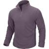imageG Gradual Mens Quarter Zip Pullover Fleece with 2 Zipper Pockets Long Sleeve Golf Shirt Winter Athletic Sweater LightweightPurple Taro