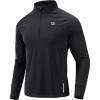 imageG Gradual Mens Running Shirts Long Sleeve Athletic Shirt Lightweight Quick Dry Quarter Zip Pullover for Men Workout Gym GolfBlack