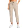 imageG Gradual Petite Pants for Women 24quot26quot Ankle Pants 2 Pockets Stretchy 78 Sweatpants for Golf Travel Athletic CasualDusty White