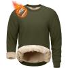 imageG Gradual Sherpa Lined Sweatshirts for Men Fleece Crewneck Sweatshirt Pullover Warm Shirts for WinterArmy Green