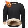imageG Gradual Sherpa Lined Sweatshirts for Men Fleece Crewneck Sweatshirt Pullover Warm Shirts for WinterBlack