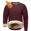 imageG Gradual Sherpa Lined Sweatshirts for Men Fleece Crewneck Sweatshirt Pullover Warm Shirts for WinterWine