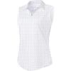 imageG Gradual Sleeveless Golf Shirts for Women Collared V Neck Tennis Tank Top Cooling Polo UPF 50 Quick Dry LightweightBlack Dot