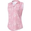 imageG Gradual Sleeveless Golf Shirts for Women Collared V Neck Tennis Tank Top Cooling Polo UPF 50 Quick Dry LightweightPink Paisley