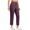 imageG Gradual Womens Pants Ankle 78 Golf Pants 3 Pockets Stretchy Petite Travel Pants Inner Drawstring for Work Business CasualWine