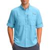 imageMens Long Sleeve Sun Protection Fishing Shirt with Zipper Pockets UPF 50 Lightweight Cool Sun Shirts for Men Hiking OutdoorSail