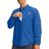 imageMens Long Sleeve Sun Protection Fishing Shirt with Zipper Pockets UPF 50 Lightweight Cool Sun Shirts for Men Hiking OutdoorVivid Blue