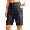 imageWomens 10quot Hiking Golf Long Shorts with 5 Pockets Knee Length Lightweight Quick Dry Cargo Bermuda Shorts for WomenGrey Camo