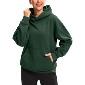 imageG Gradual Hoodies for Women Oversized Fleece Sweatshirt with Pocket Loose Fit Casual Athletic Workout PulloverBlackish Green